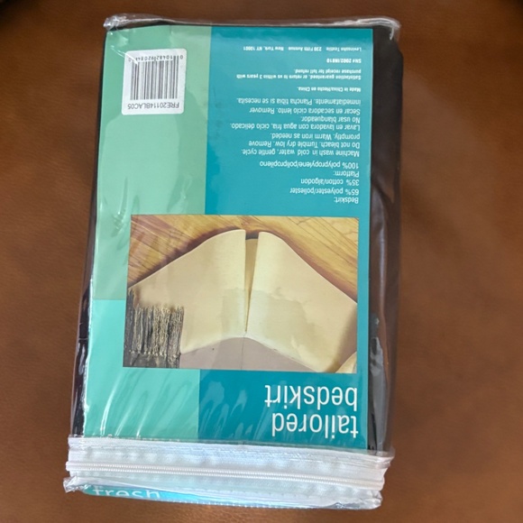 Fresh Ideas Tailored Bedskirt California King -  14" Drop Black NWT - Picture 6 of 12